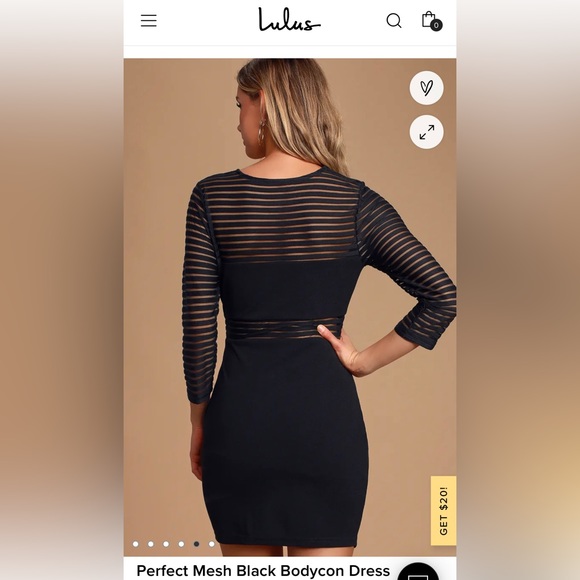 NWT black bodycon dress - Picture 3 of 4